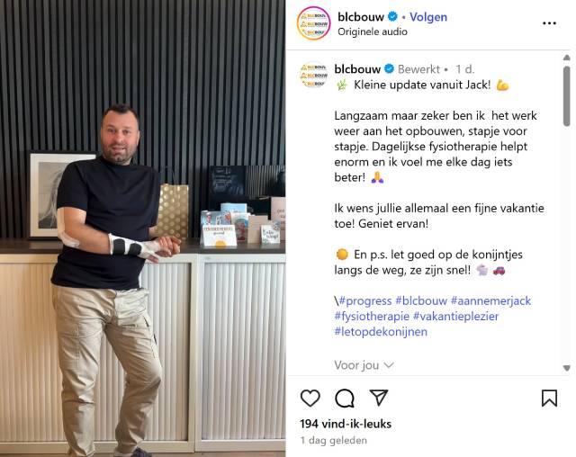 Jack geeft een update.